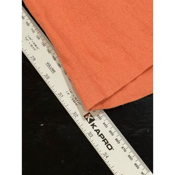 Just Living Linen Blend Womens XL Wide Leg Pumpkin Orange Drawstring Pants - Picture 9 of 11